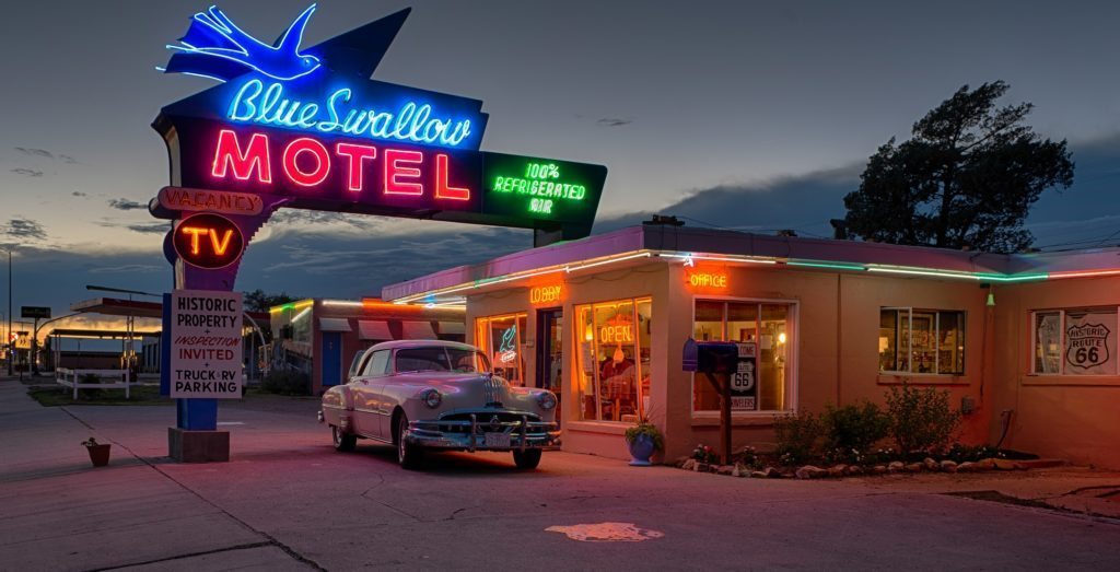Blue Swallow Motel Route 66 fly drive