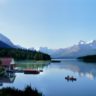 Canoeing, Maligne Lake, Jasper National Park