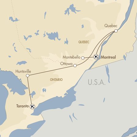 Eastern Canada Contrasts map