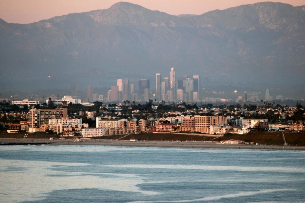 Los Angeles, View of Downtown from Redondo Beach