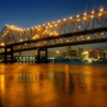 New Orleans bridge at twilight