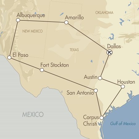 Texas - Lone Star State fly drive