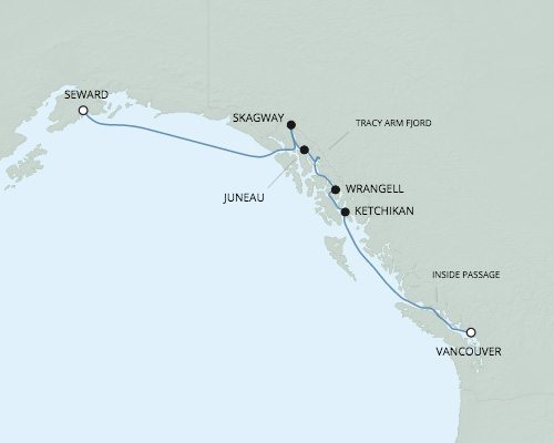 Vancouver to Anchorage regent map