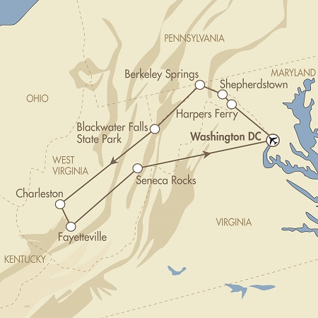 Wondrous West Virginia map