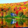 Maine Fall Foliage across a lake