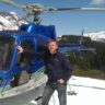 David on Nimmo Bay Helicopter on Glacier