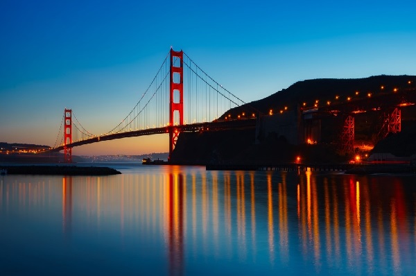 San Francisco Bay during the evening