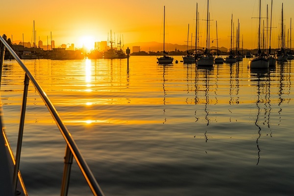 San Diego Bay at sunset