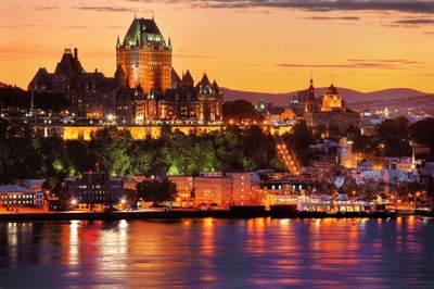Quebec City at dusk