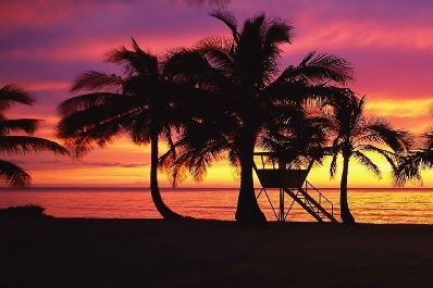 Hawaii at sunset