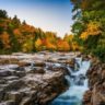 New England fall foliage and river