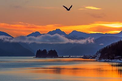 Sunrise in Juneau, Alaska