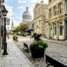 Cobbled streets of historic Quebec City