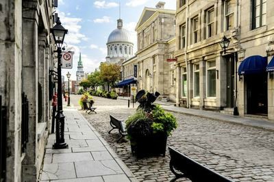 Cobbled streets of historic Quebec City