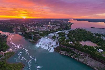 Niagara Falls at sunset