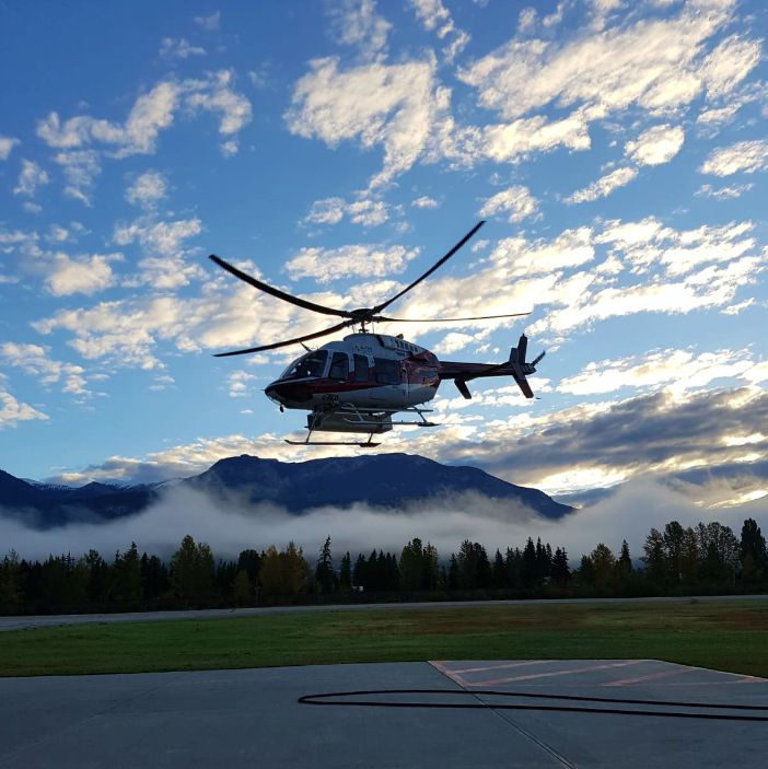 Helicopter ride over the Purcell Mountains